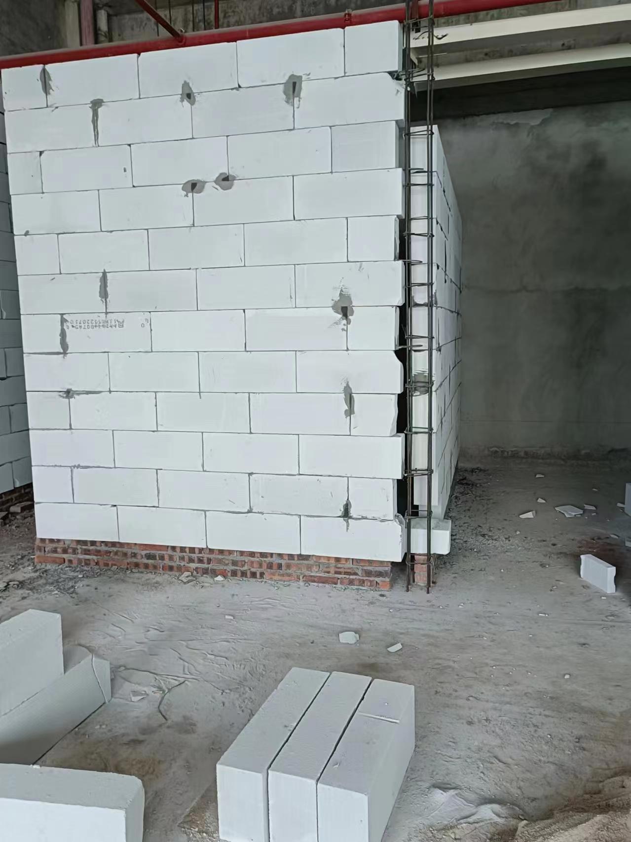 轻质砖隔墙施工现场